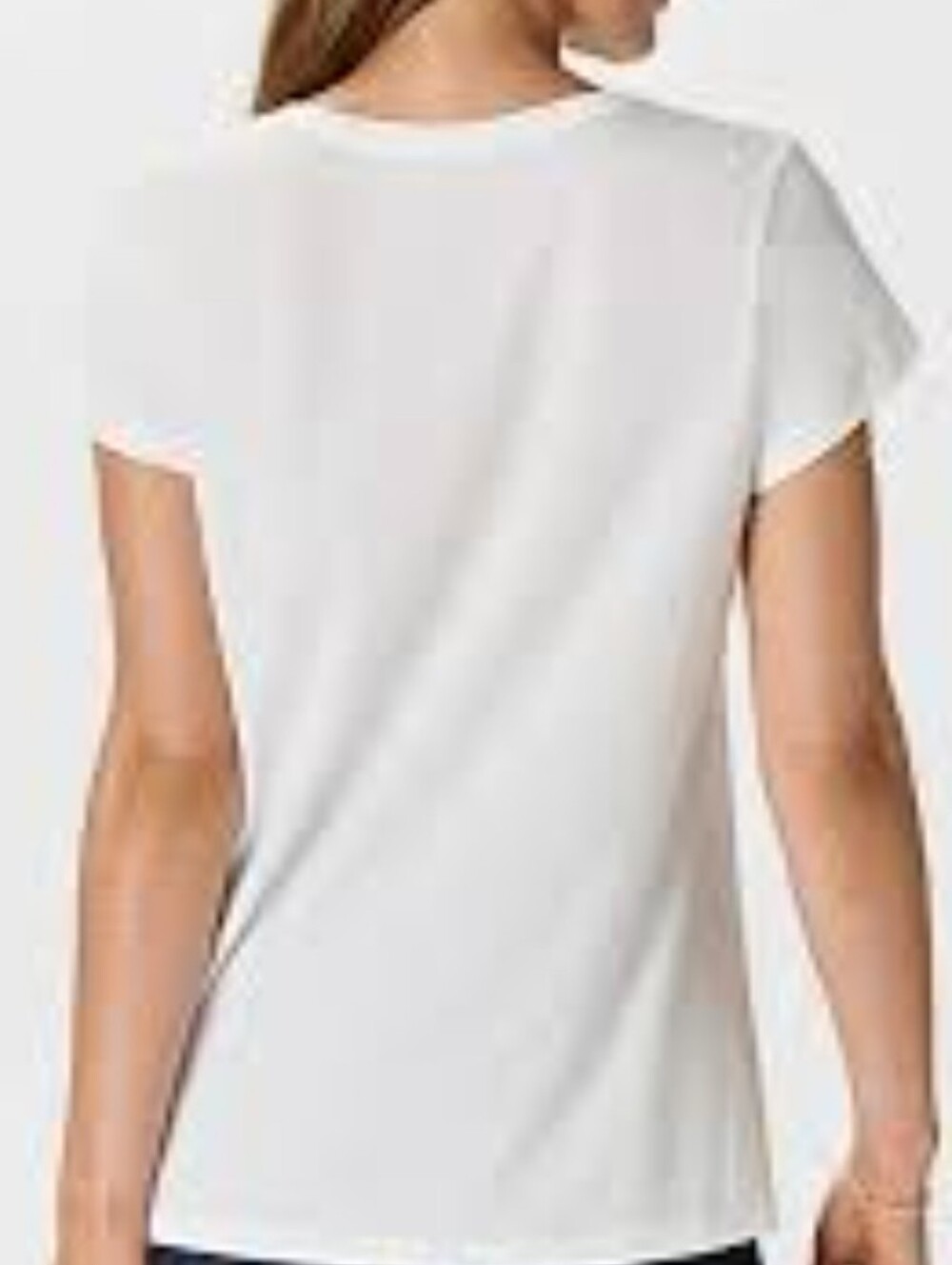 NWT Quince Cotton Modal V-Neck Tee White Size Large - Picture 3 of 9